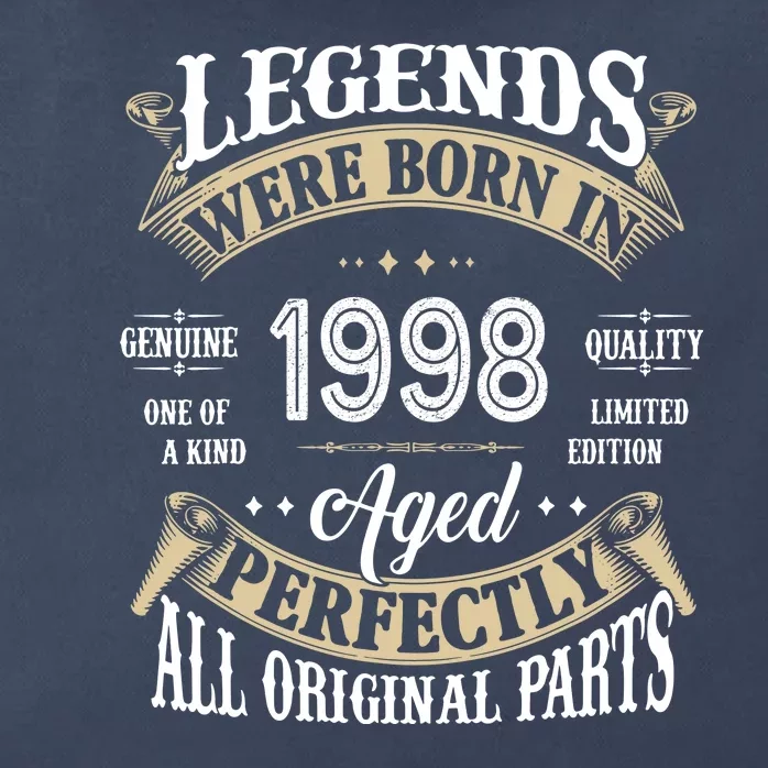 Legends Were Born In 1998 Aged Perfectly Birthday Zip Tote Bag