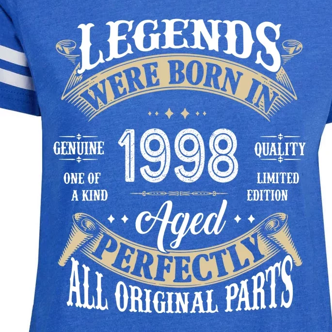 Legends Were Born In 1998 Aged Perfectly Birthday Enza Ladies Jersey Football T-Shirt