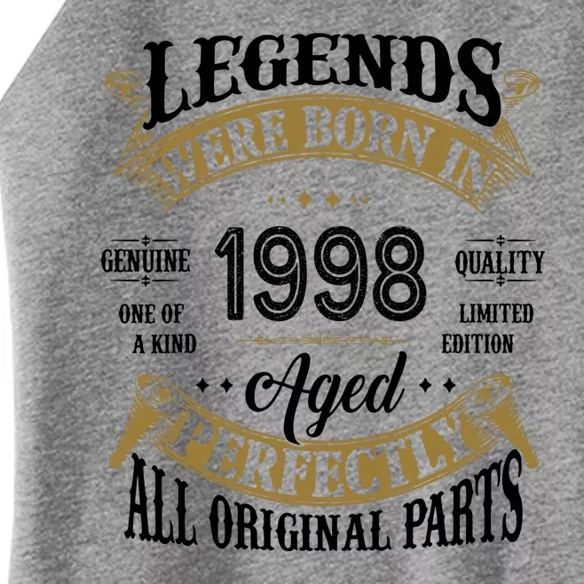 Legends Were Born In 1998 Aged Perfectly Birthday Women’s Perfect Tri Rocker Tank