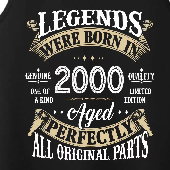 Legends Were Born In 2000 Aged Perfectly Birthday Performance Tank