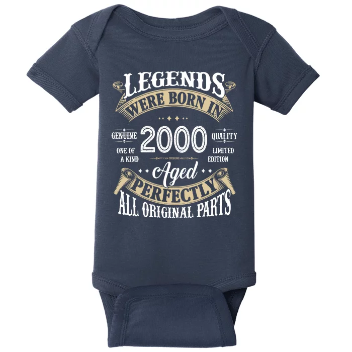 Legends Were Born In 2000 Aged Perfectly Birthday Baby Bodysuit