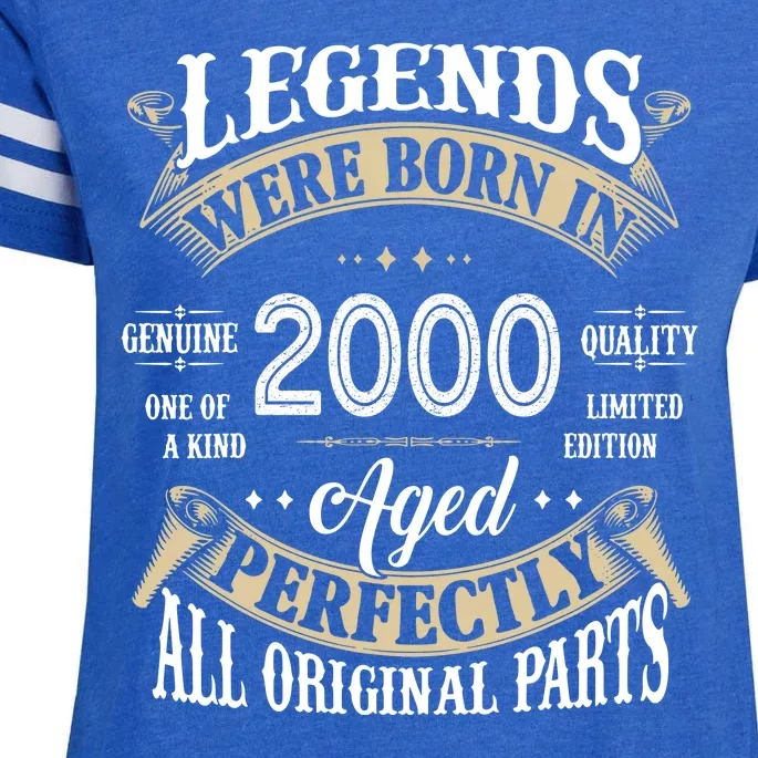 Legends Were Born In 2000 Aged Perfectly Birthday Enza Ladies Jersey Football T-Shirt