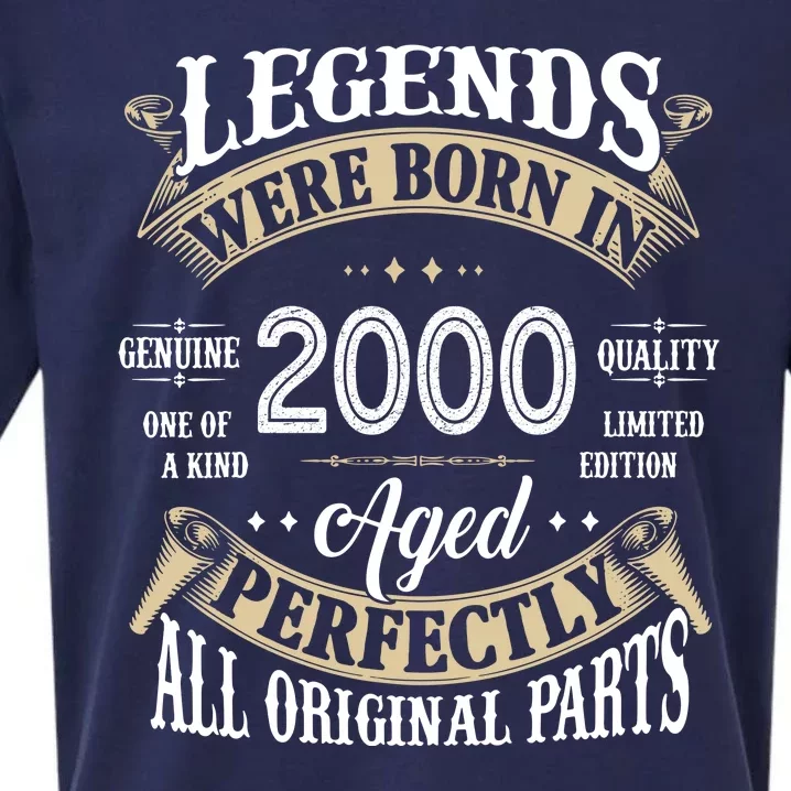 Legends Were Born In 2000 Aged Perfectly Birthday Sueded Cloud Jersey T-Shirt