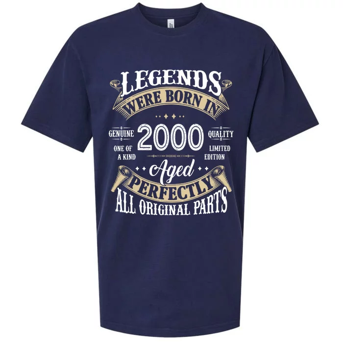 Legends Were Born In 2000 Aged Perfectly Birthday Sueded Cloud Jersey T-Shirt