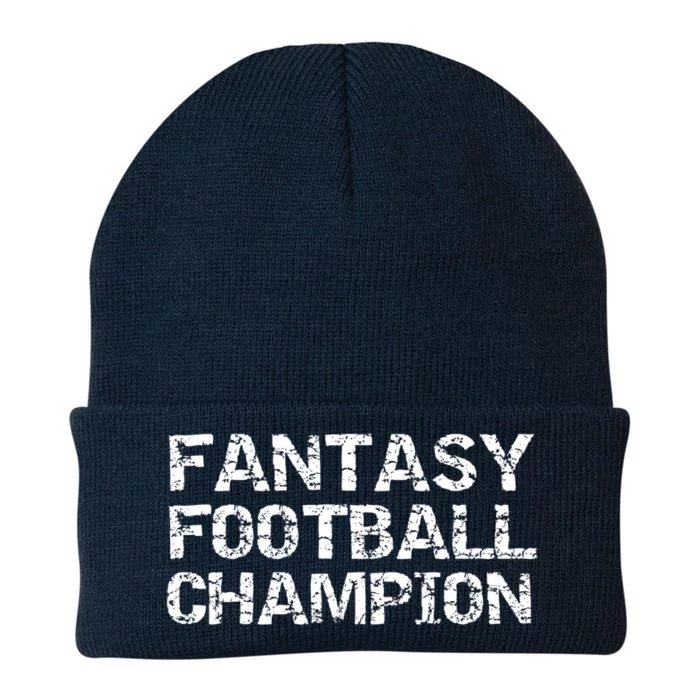 League Winner Champ Trophy Idea Fantasy Football Champion Gift Knit Cap Winter Beanie