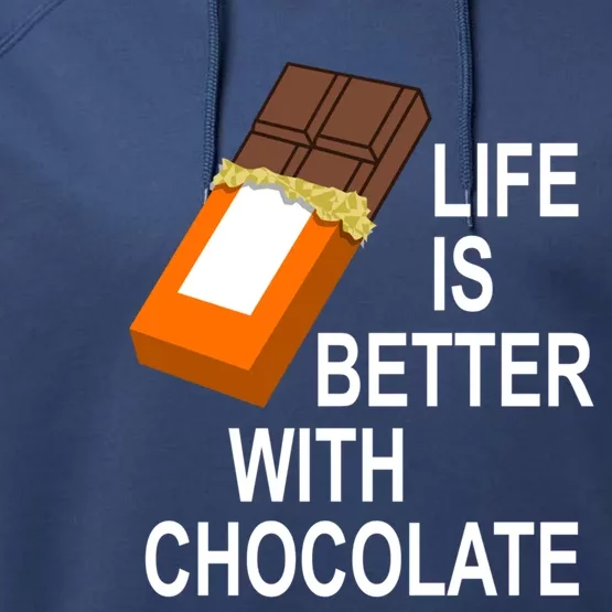 Life With Chocolate Eating Delicious Sweets Cute Gift Performance Fleece Hoodie