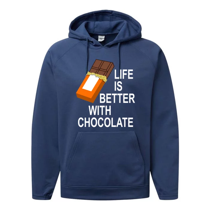 Life With Chocolate Eating Delicious Sweets Cute Gift Performance Fleece Hoodie