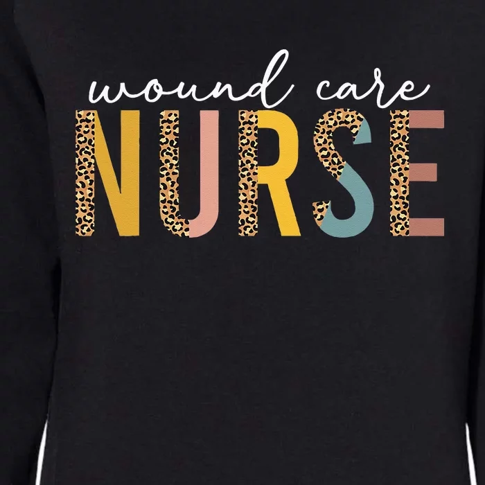 leopard Wound Care Nurse Nursing Wound Ostomy Nurse Womens California Wash Sweatshirt