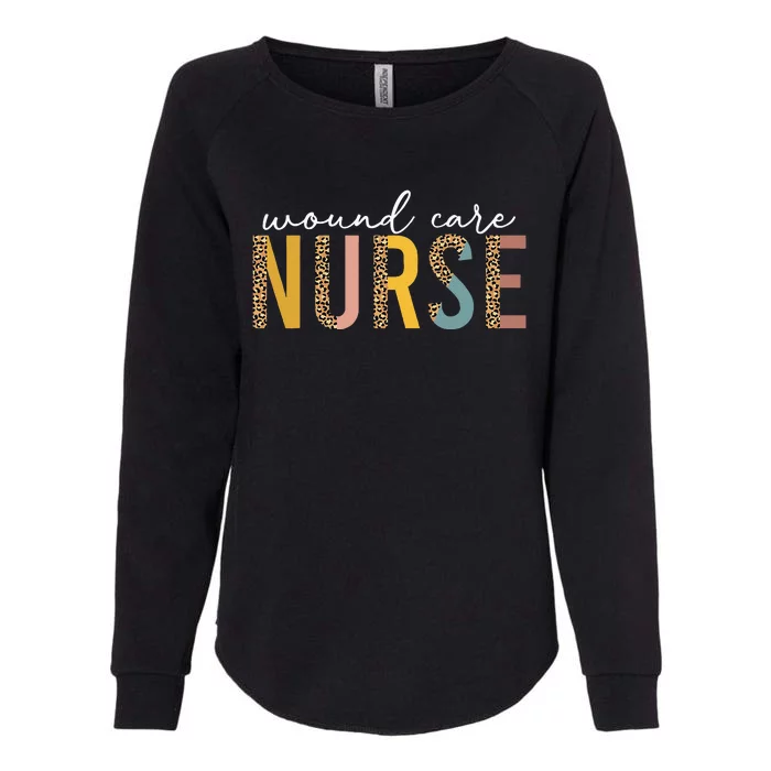 leopard Wound Care Nurse Nursing Wound Ostomy Nurse Womens California Wash Sweatshirt