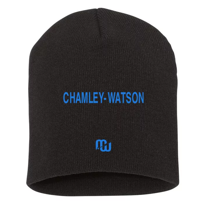 Lewis Wearing Chamley Watson Short Acrylic Beanie