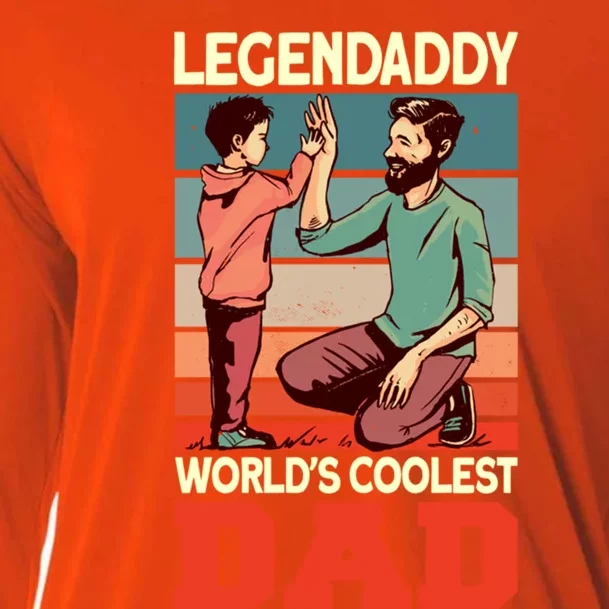 Legendaddy Worlds Coolest Dad Gift Dad And Son Fathers Day Gift Cooling Performance Long Sleeve Crew