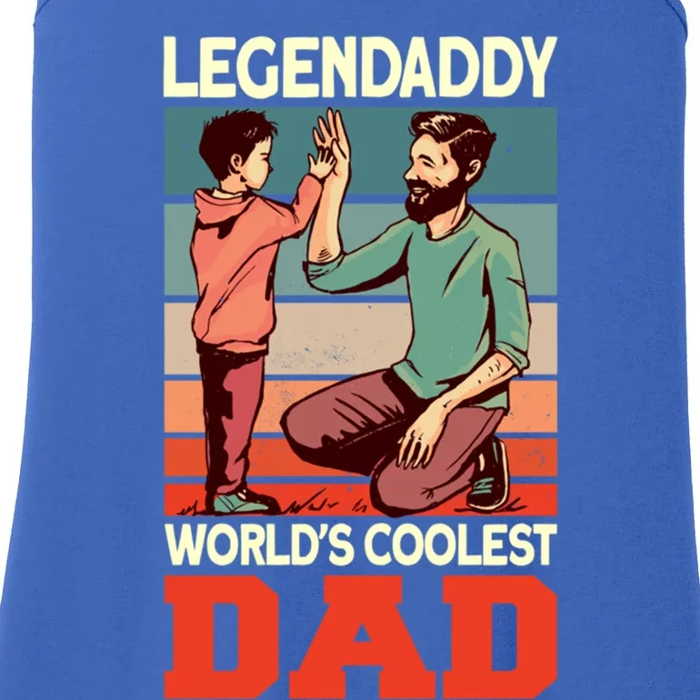 Legendaddy Worlds Coolest Dad Gift Dad And Son Fathers Day Gift Ladies Essential Tank