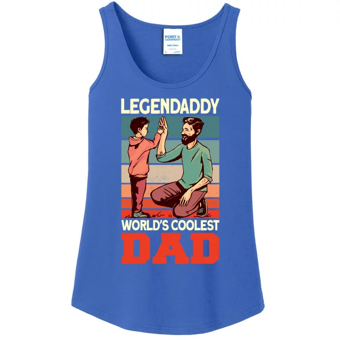 Legendaddy Worlds Coolest Dad Gift Dad And Son Fathers Day Gift Ladies Essential Tank