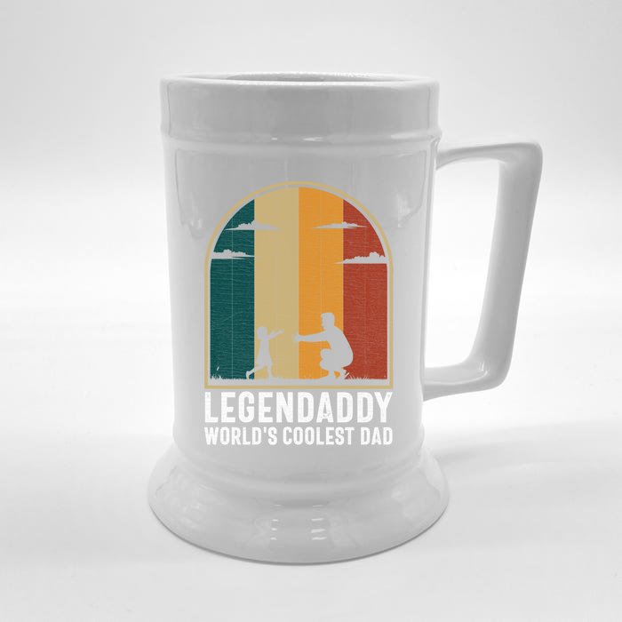 Legendaddy Worlds Coolest Dad Fathers Day Cute Gift Front & Back Beer Stein