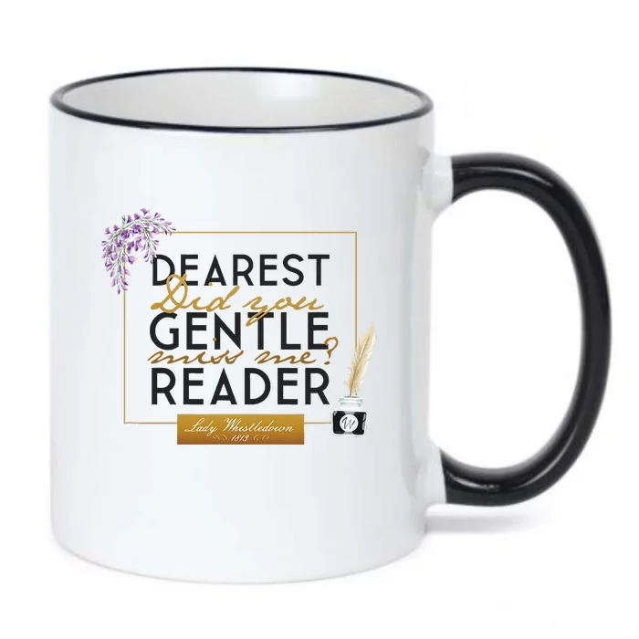 Lady Whistledown Dearest Gentle Reader Quote Black Color Changing Mug