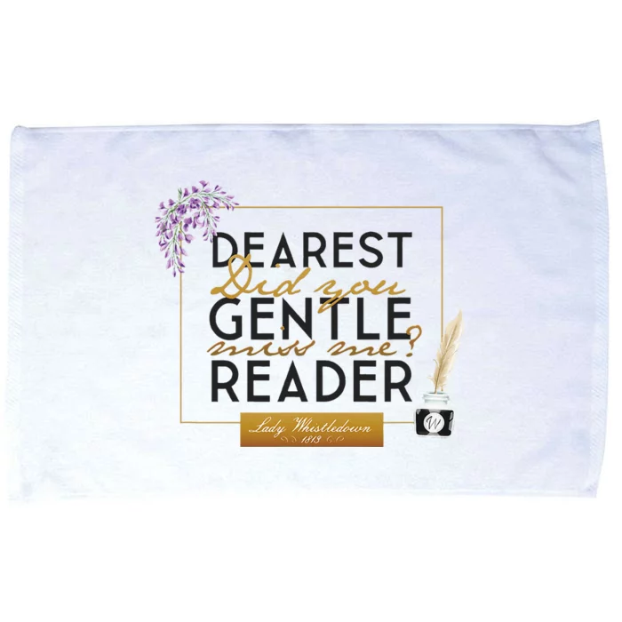 Lady Whistledown Dearest Gentle Reader Quote Microfiber Hand Towel