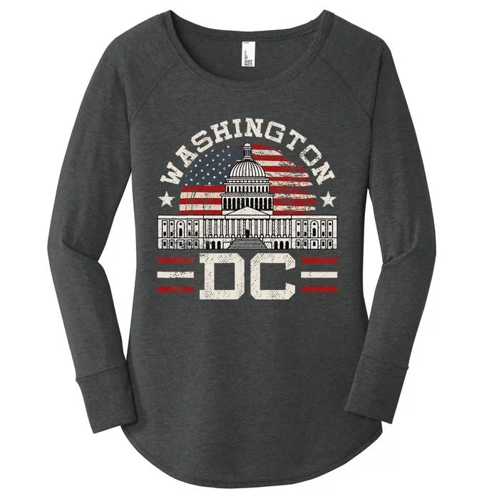 Love Washington Dc Usa Women's Perfect Tri Tunic Long Sleeve Shirt