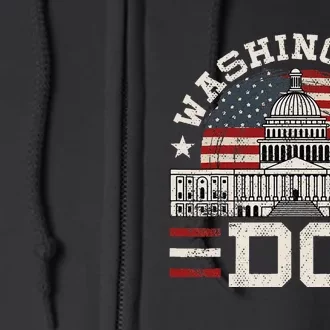 Love Washington Dc Usa Full Zip Hoodie