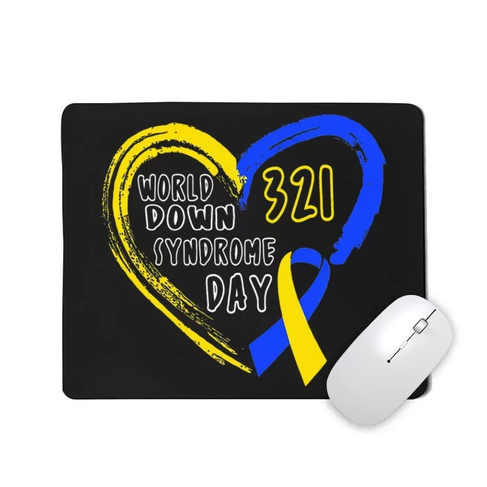 Love World Down Syndrome Awareness Day Love Mousepad