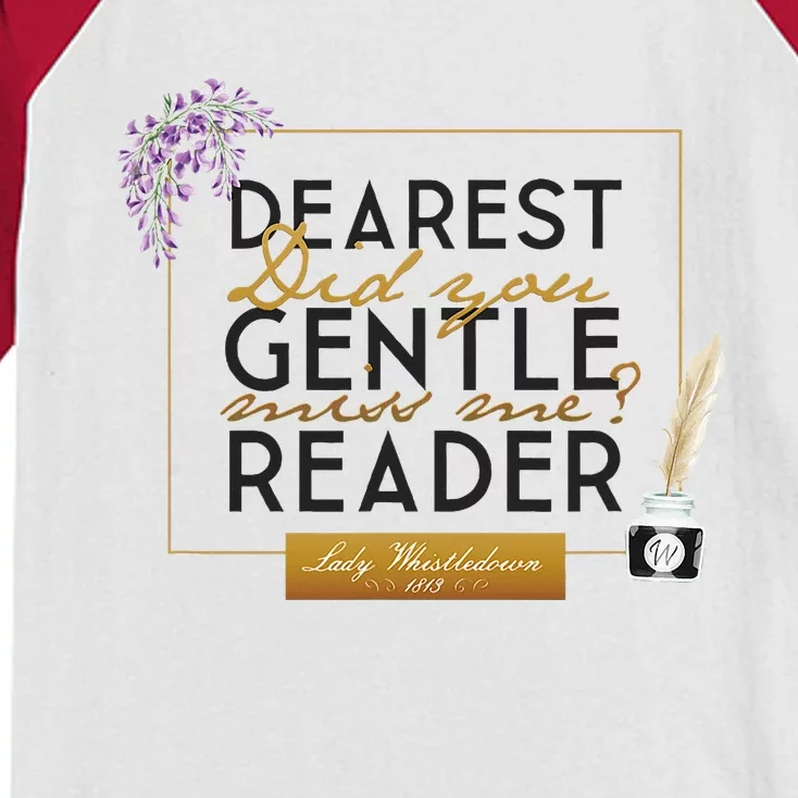 Lady Whistledown Dearest Gentle Reader Kids Colorblock Raglan Jersey