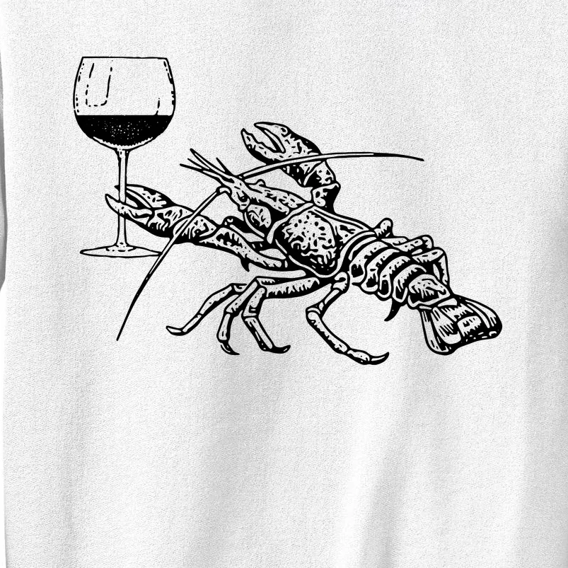 Lobster Wine Drinking Shirts Funny Beach Cruise Vacation Gift Sweatshirt