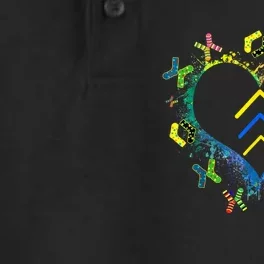 Love World Down Syndrome Awareness Day Love 3 Arrows Socks Dry Zone Grid Performance Polo