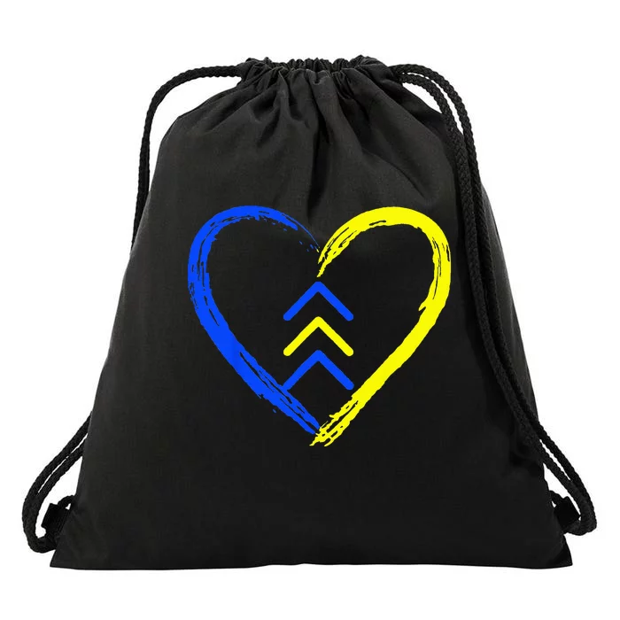 Love World Down Syndrome Awareness Day Love 3 Arrows Drawstring Bag