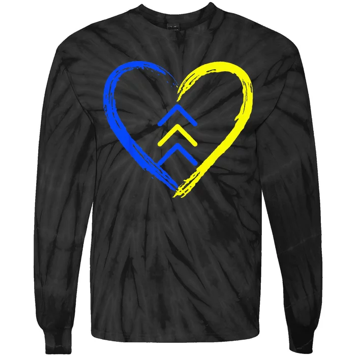 Love World Down Syndrome Awareness Day Love 3 Arrows Tie-Dye Long Sleeve Shirt