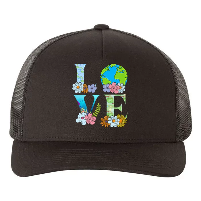 Love World Earth Day 2024 Planet Yupoong Adult 5-Panel Trucker Hat