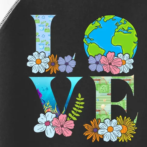 Love World Earth Day 2024 Planet Toddler Fine Jersey T-Shirt