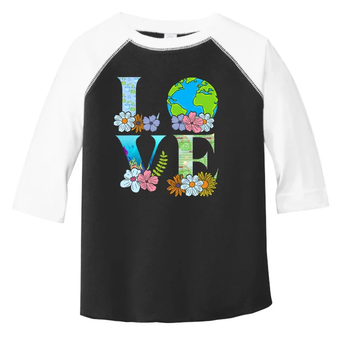 Love World Earth Day 2024 Planet Toddler Fine Jersey T-Shirt