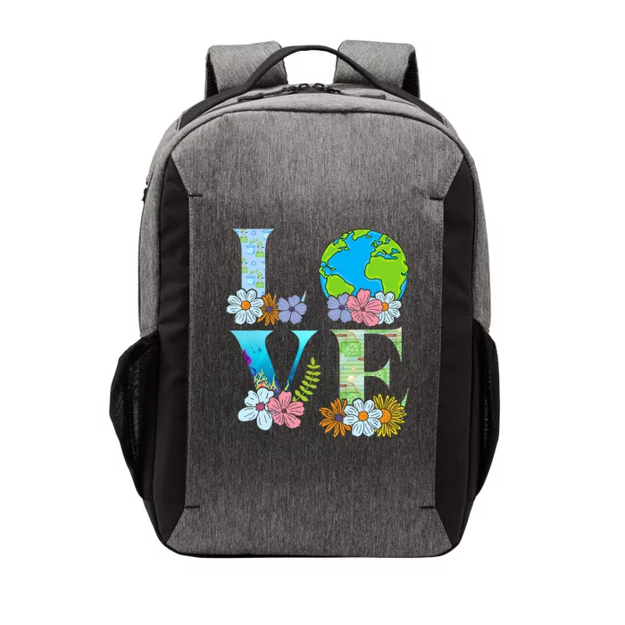 Love World Earth Day 2024 Planet Vector Backpack