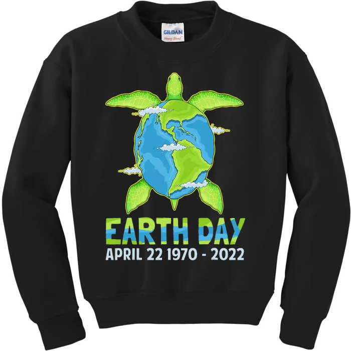 Love World Earth Day Sea Turtle Planet Environment Kids Sweatshirt