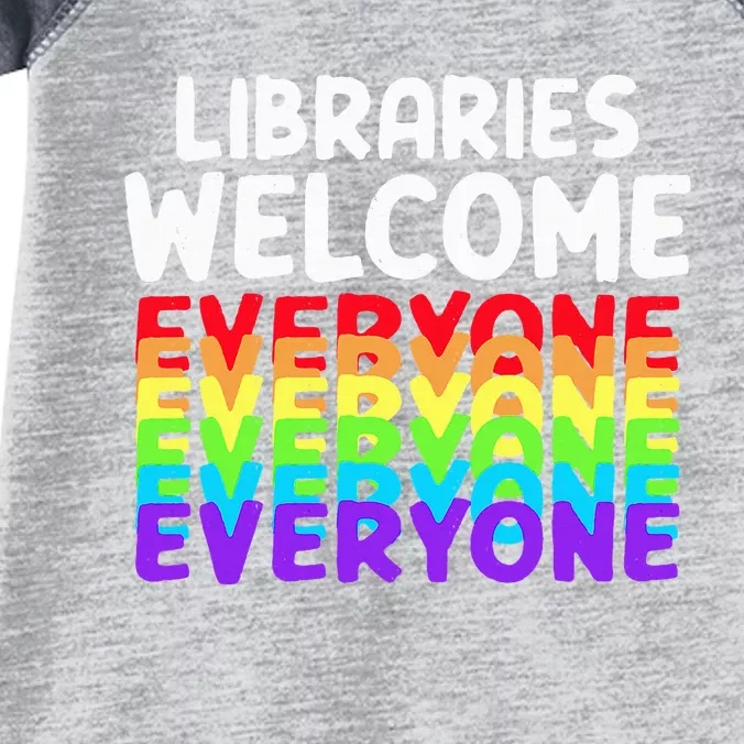 Libraries Welcome Everyone Equality Pride Infant Baby Jersey Bodysuit