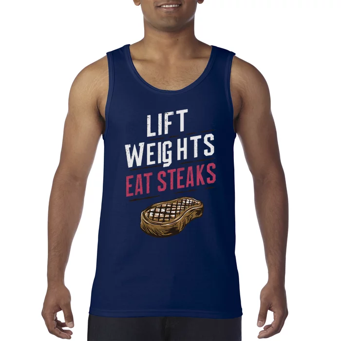 Lift Weights Eat Steaks Tank Top