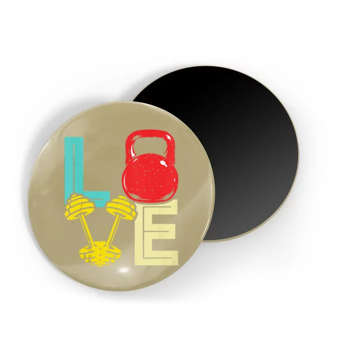 Love Weightlifting Funny Valentine's Day Vintage Fitness Gym Magnet