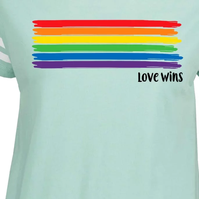 Love Wins Funny Enza Ladies Jersey Football T-Shirt