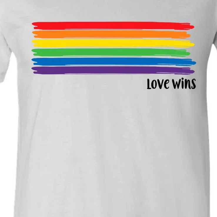 Love Wins Funny V-Neck T-Shirt