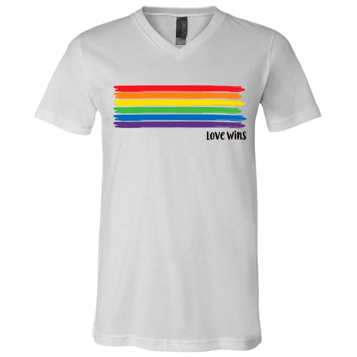 Love Wins Funny V-Neck T-Shirt