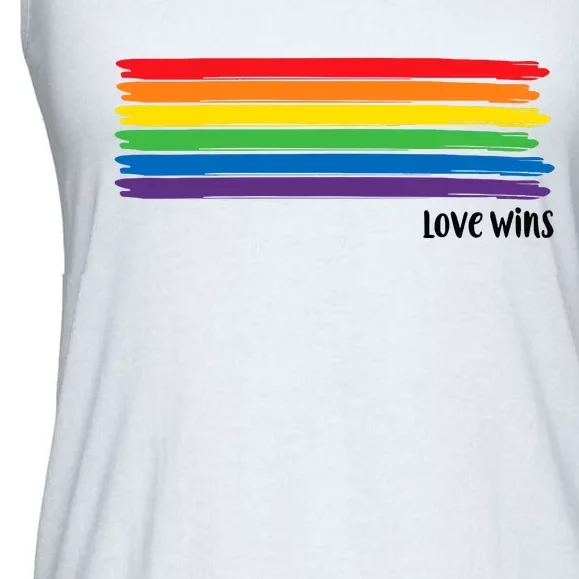 Love Wins Funny Ladies Essential Flowy Tank