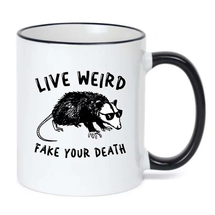 Live Weird Funny Retro Possum Animal Opossum Cute Black Color Changing Mug