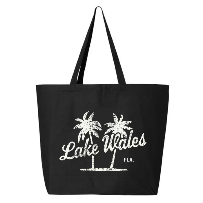 Lake Wales Florida Vintage 70s Palm Trees 25L Jumbo Tote