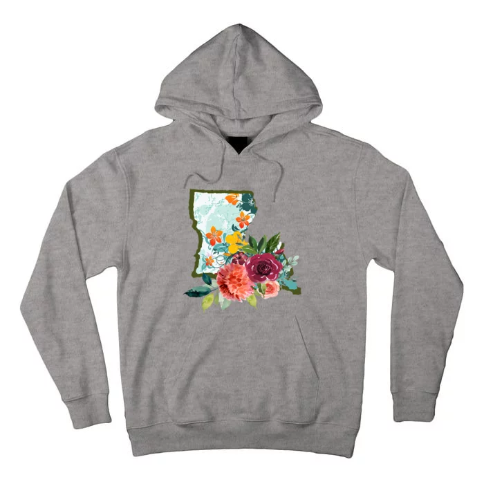 Louisiana Watercolor Flower Tall Hoodie