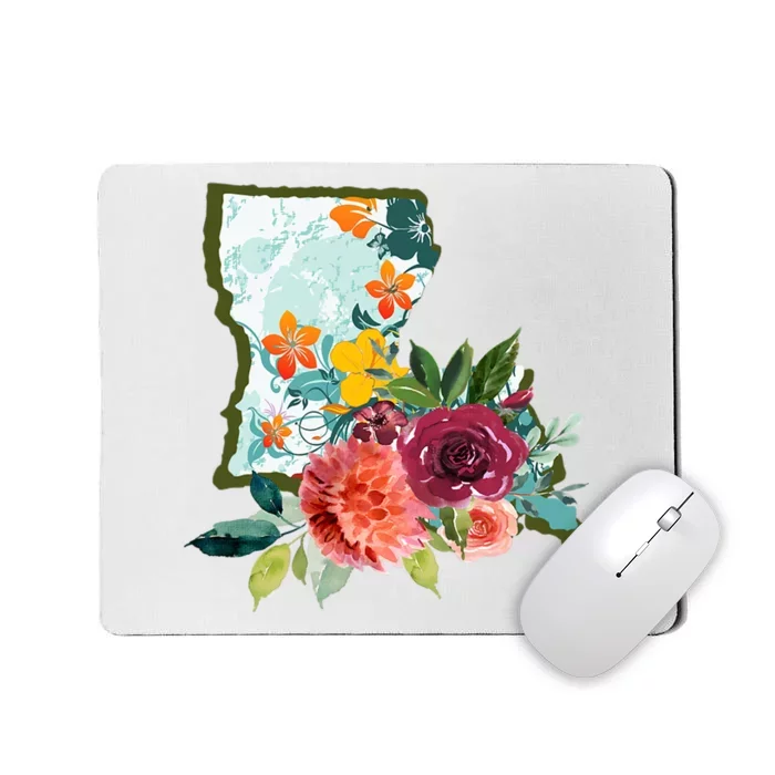 Louisiana Watercolor Flower Mousepad