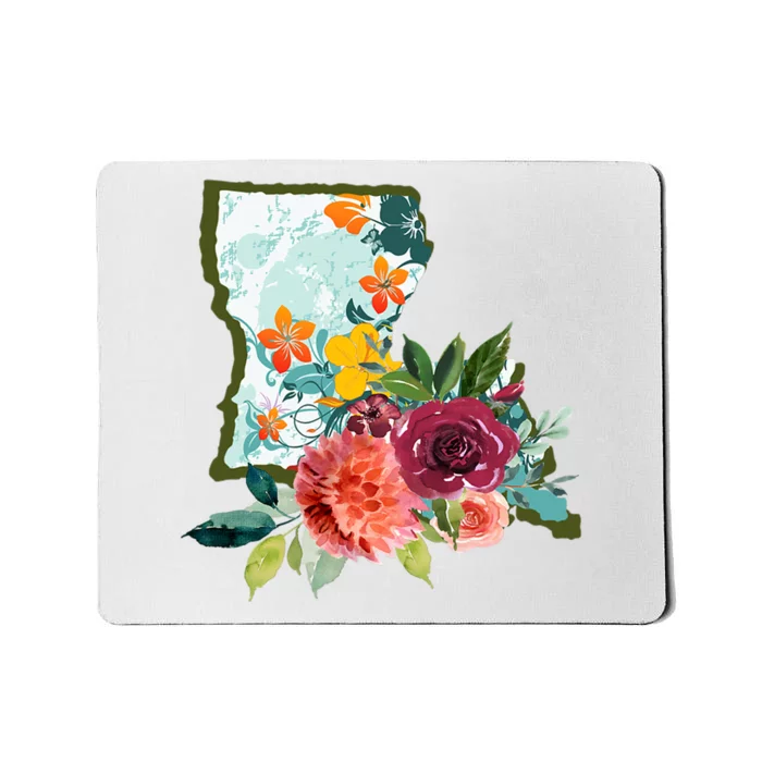 Louisiana Watercolor Flower Mousepad