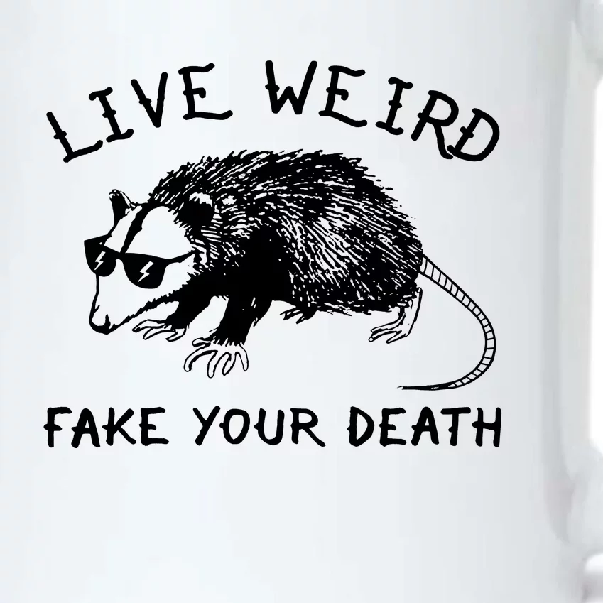 Live Weird Fake Your Death Black Color Changing Mug