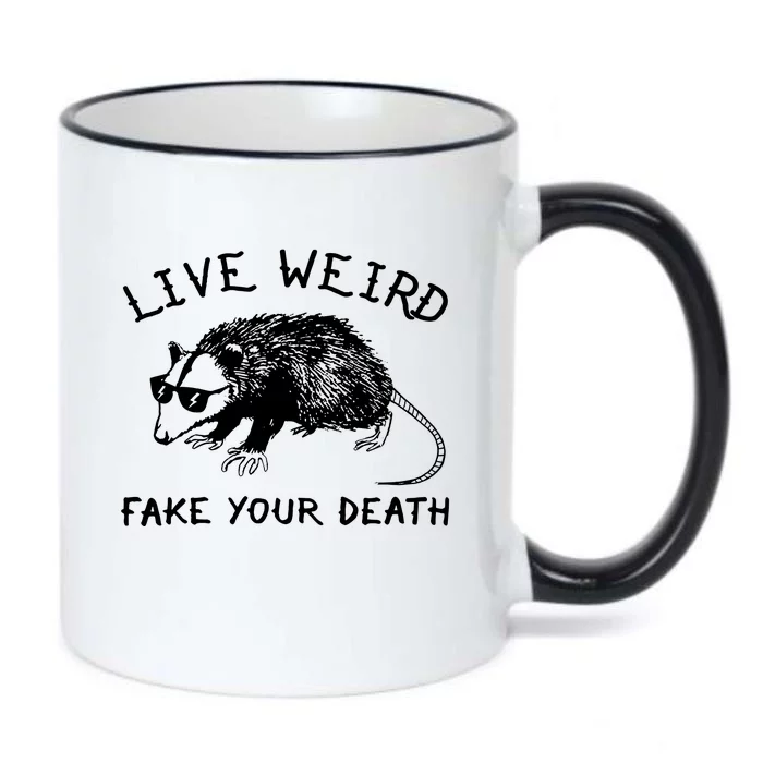 Live Weird Fake Your Death Black Color Changing Mug