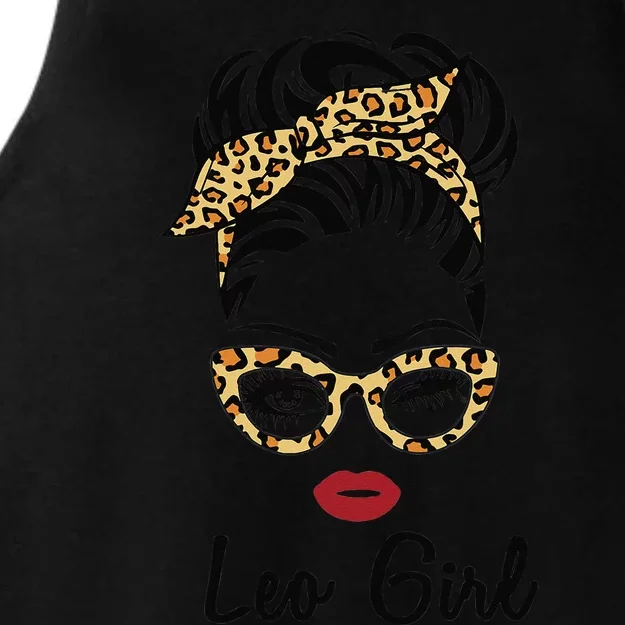 Leo Woman Face Leopard Bandana Wink Eye July Ladies Tri-Blend Wicking Tank