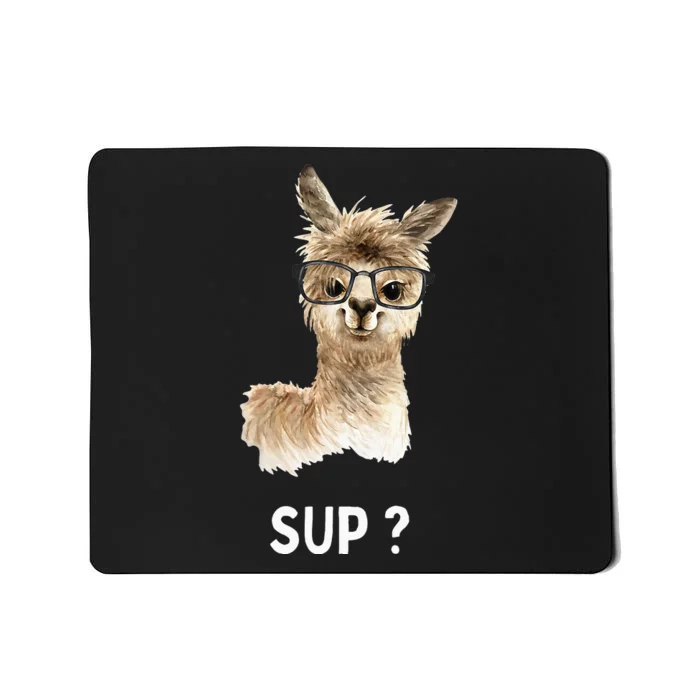 Llama With Glasses Funny Saying Alpaca Mousepad