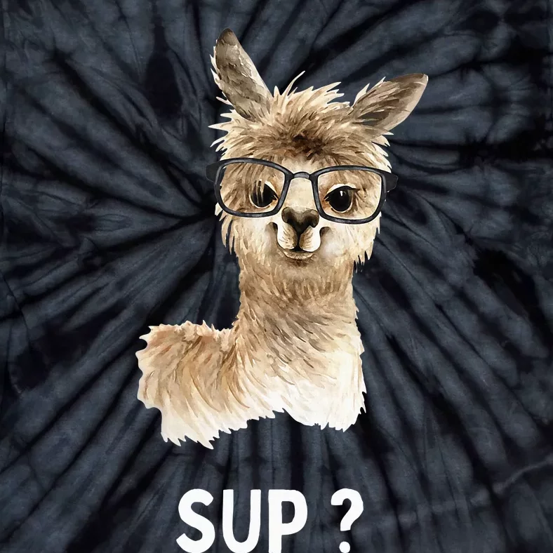 Llama With Glasses Funny Saying Alpaca Tie-Dye T-Shirt